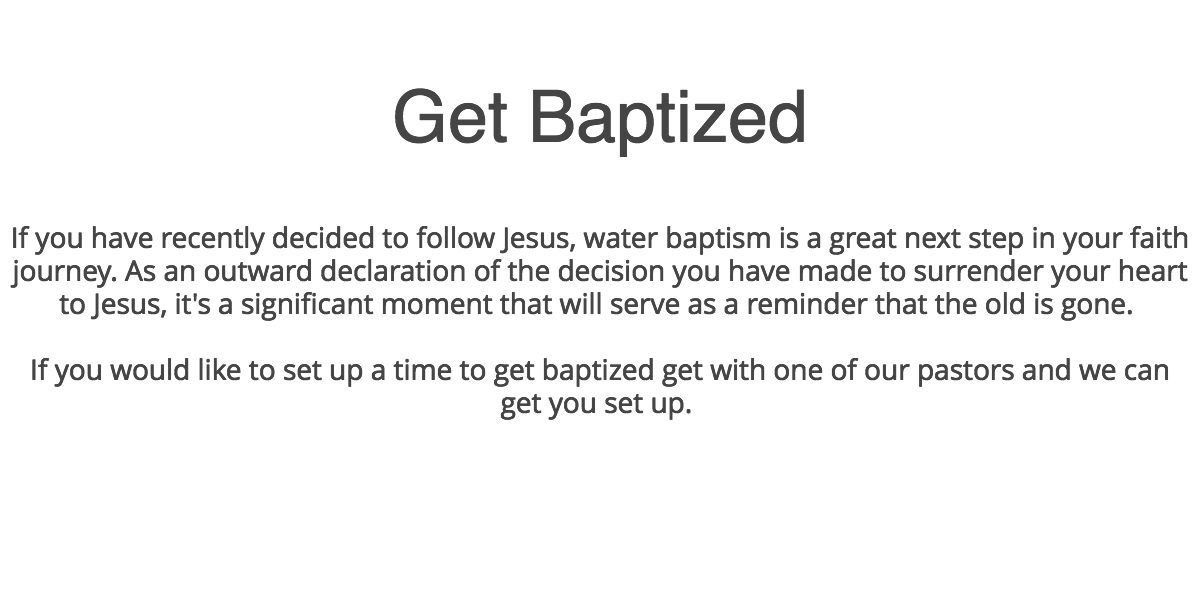 baptized